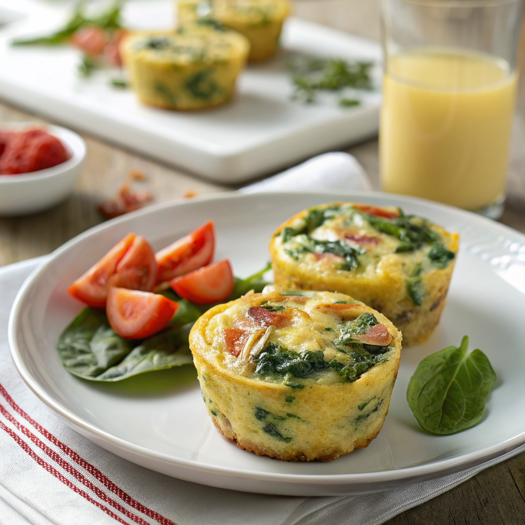 Savory Egg Muffins with Spinach and Cheese